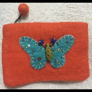 Felt change purse.